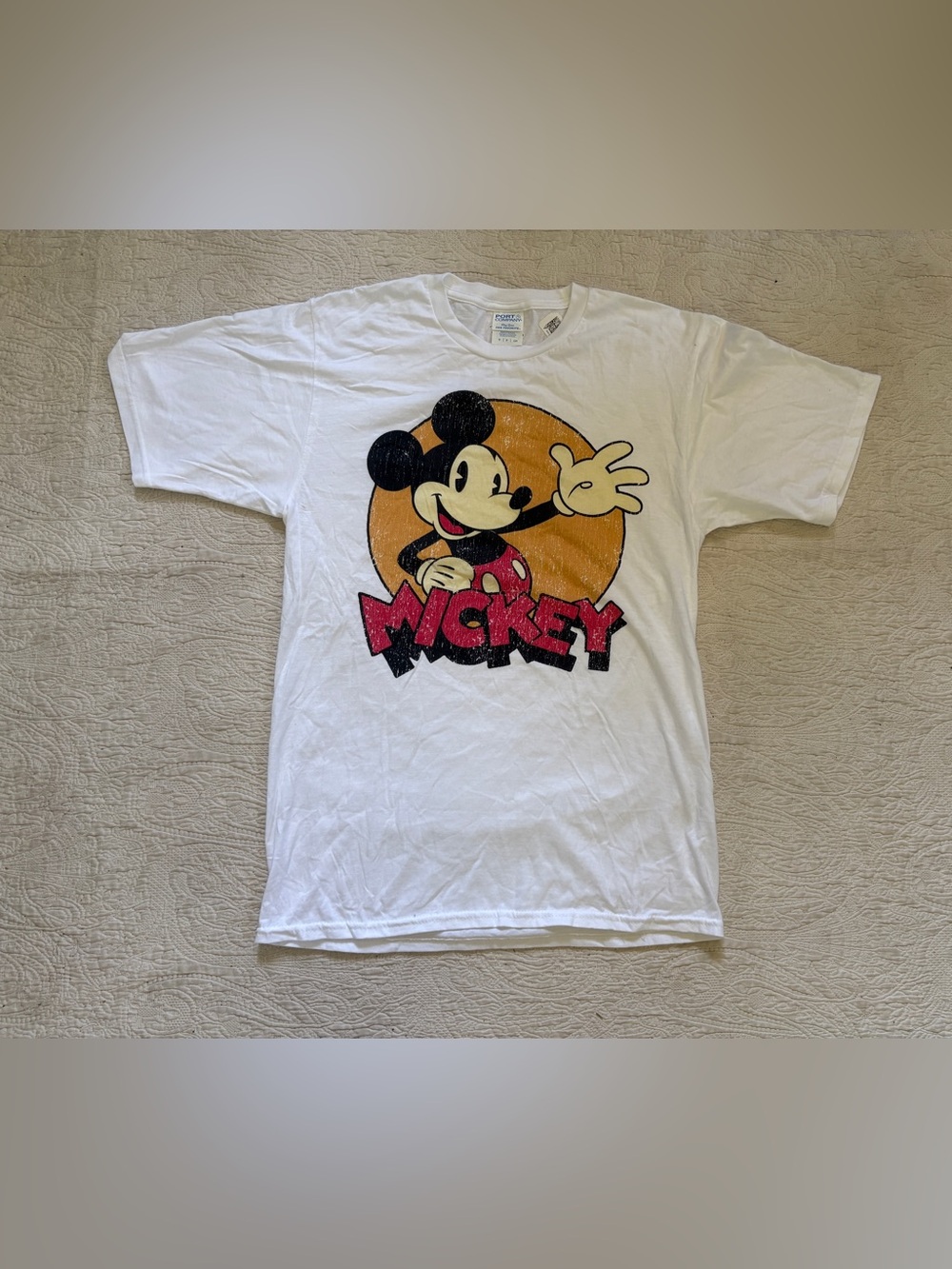 Women’s Disney Mickey Mouse White Graphic T-Shirt - size small